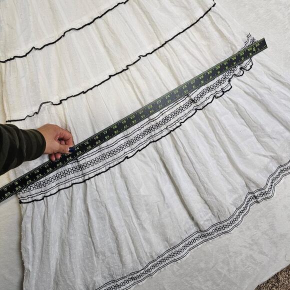 OLIVACEOUS SzM Off White Cream Midi SemiMaxi dress. Square NeckMidiSemiMaxiFlare - Picture 10 of 16